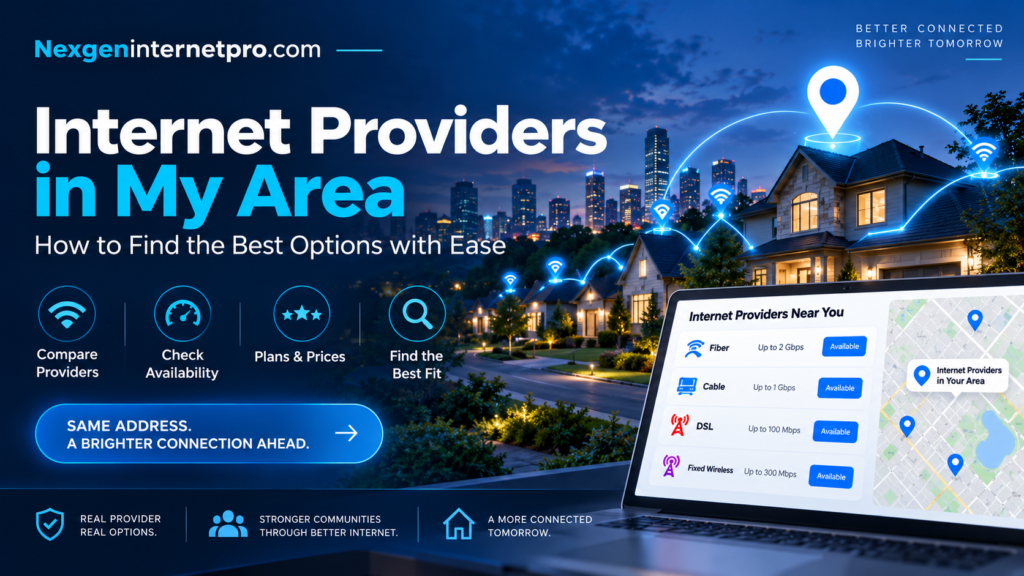 Internet providers in my area with availability, plans, prices and location comparison